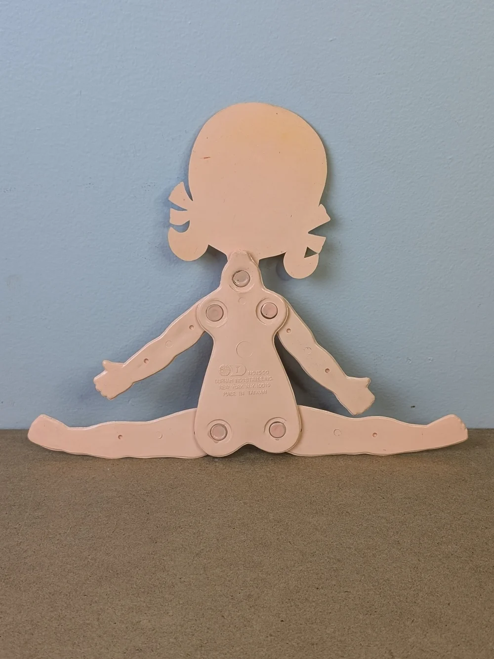 Vintage 70s Skinny Jinny Blonde Flat Posable Jointed Doll, Durham Industries - Picture 4 of 9